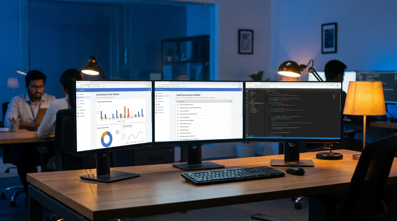 Trusted Types migration and strict CSP rollout illustration