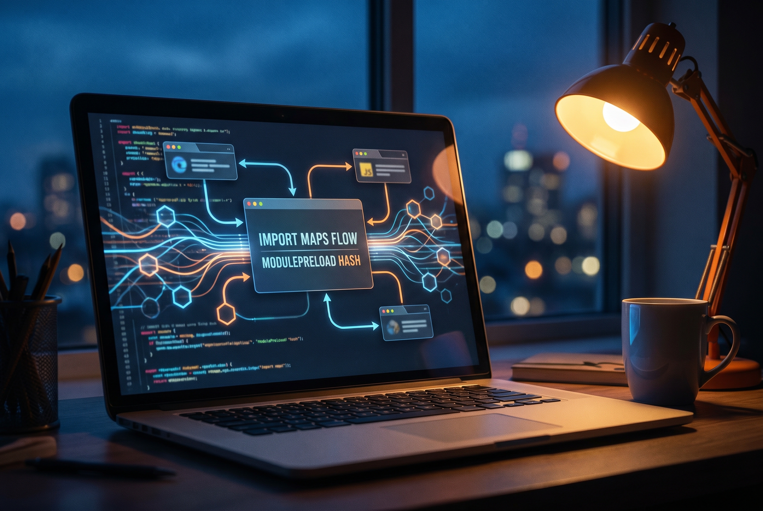 JavaScript module map and deployment rollback concept